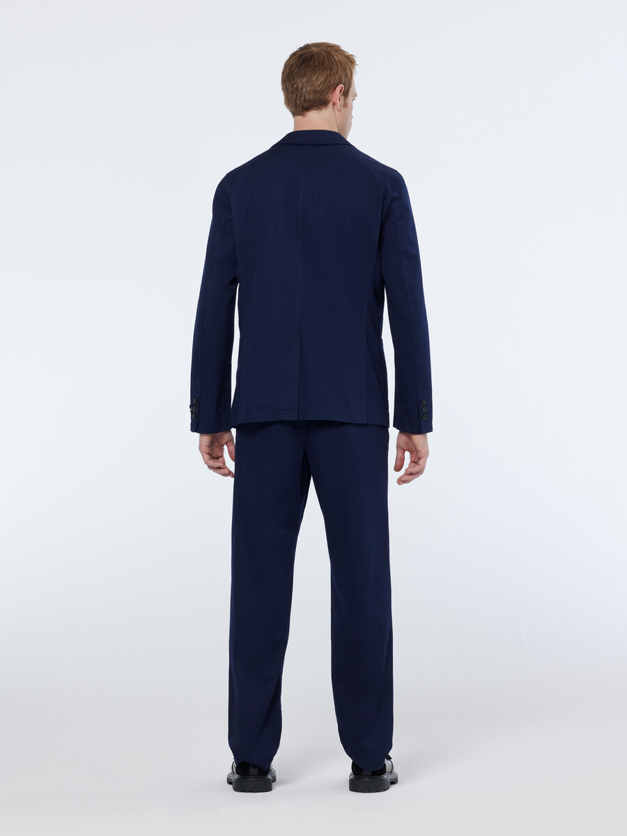 blazer de sarga de algodón sin estructura y corte relajado