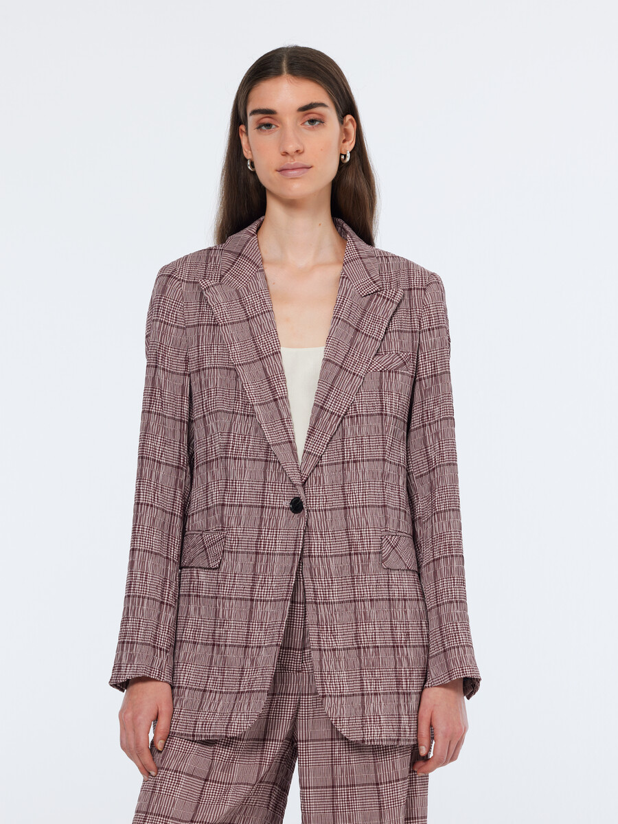 blazer de seersucker príncipe de gales