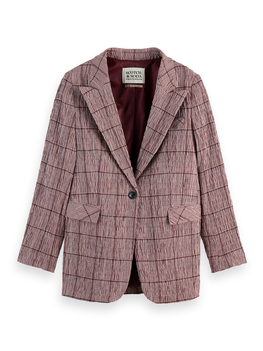 blazer de seersucker príncipe de gales