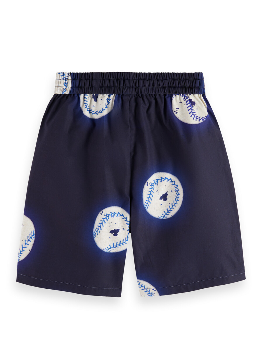 shorts de baño con estampado de béisbol para niño