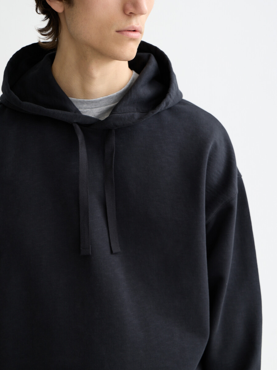 essentials — sudadera con capucha con logotipo bordado