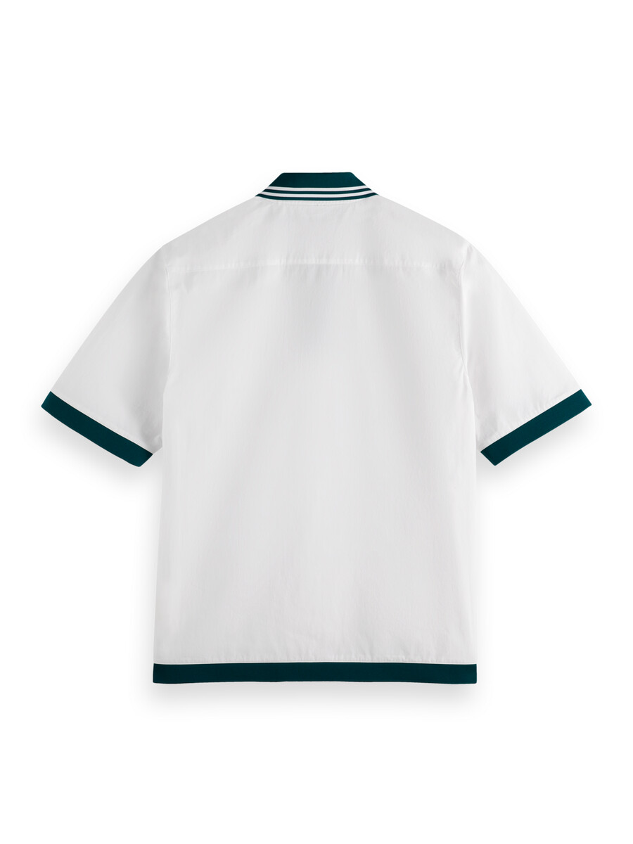 polo de popelina en contraste de corte relajado