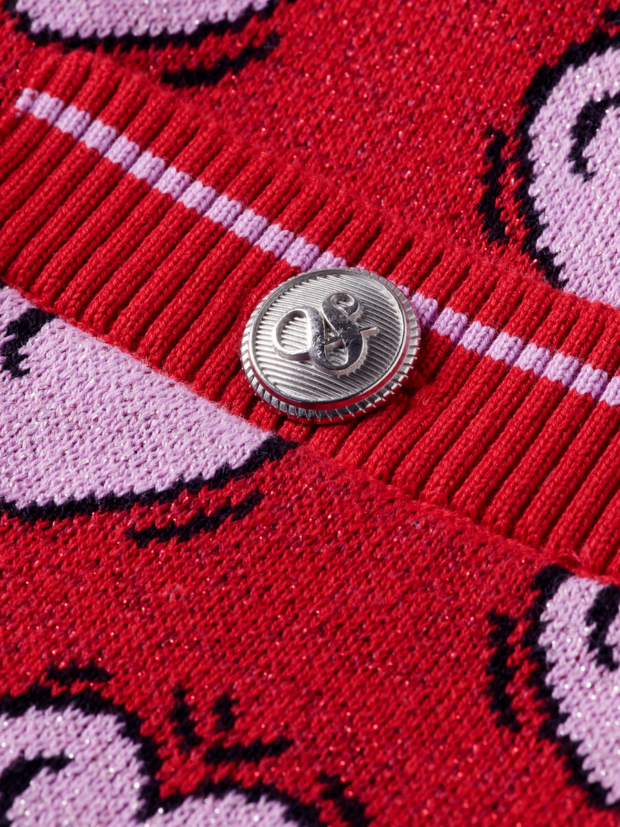 falda con estampado de corazones de scotch soda x burton morris