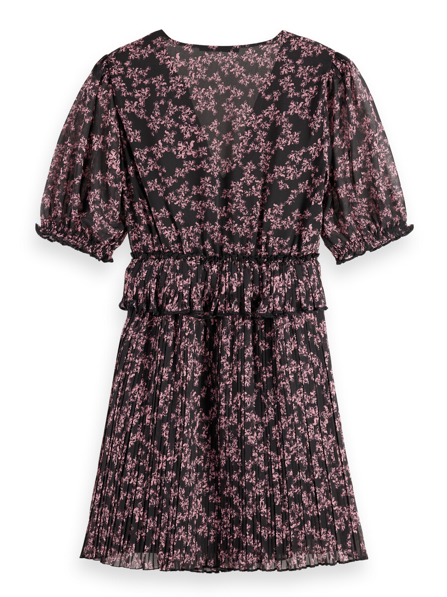 minivestido plisado floral