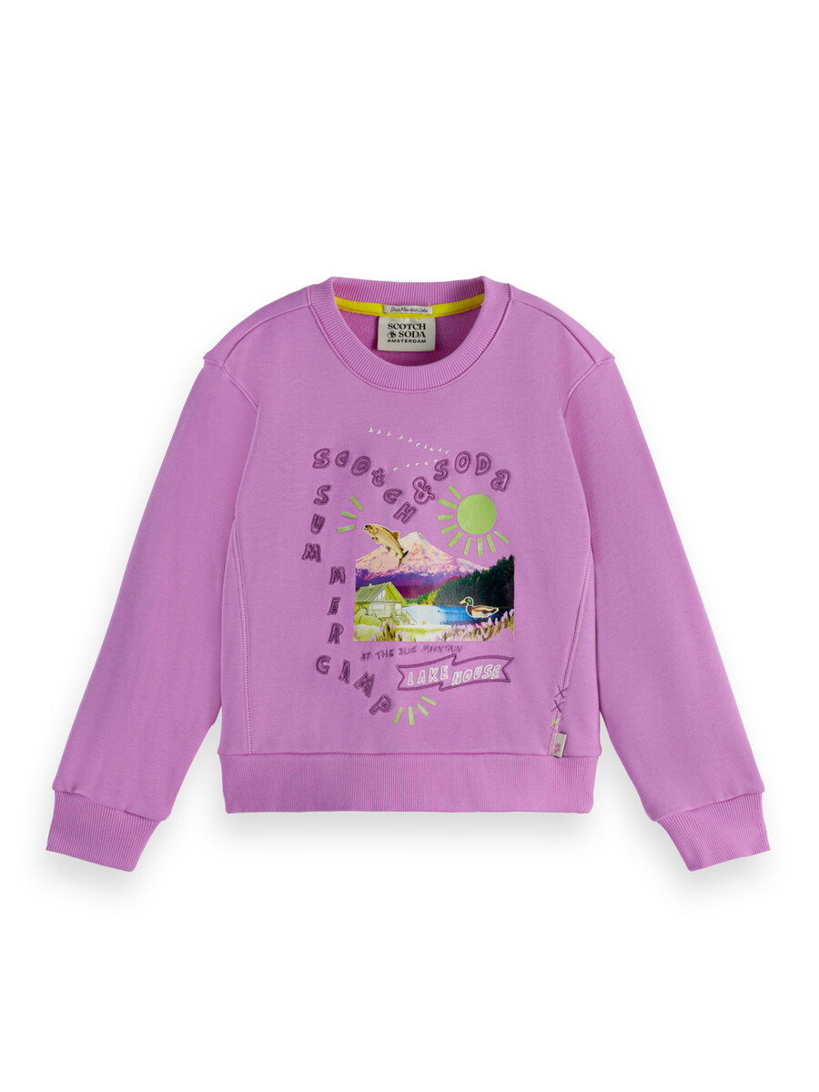 sudadera de campamento de verano de corte regular para niñas