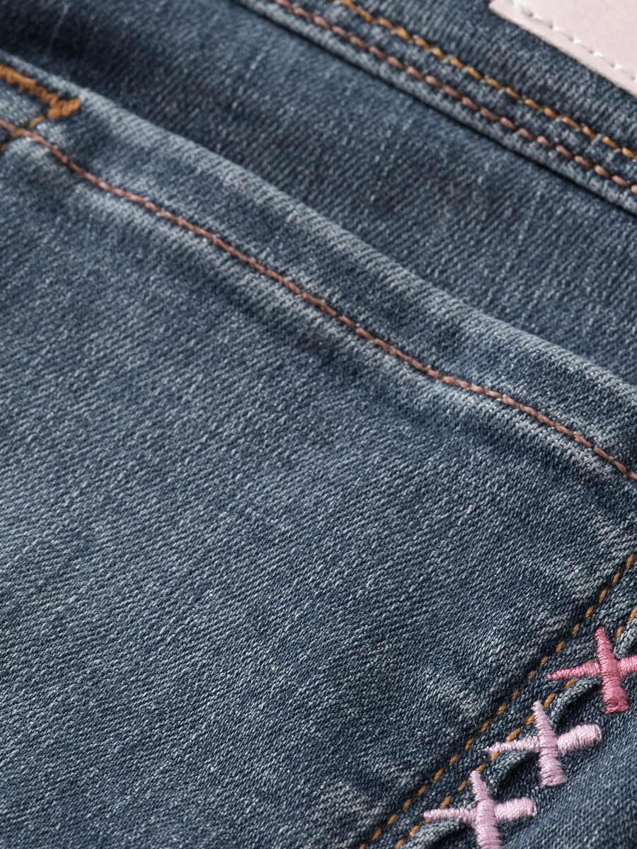 vaqueros ajustados milou para niña - azul eléctrico