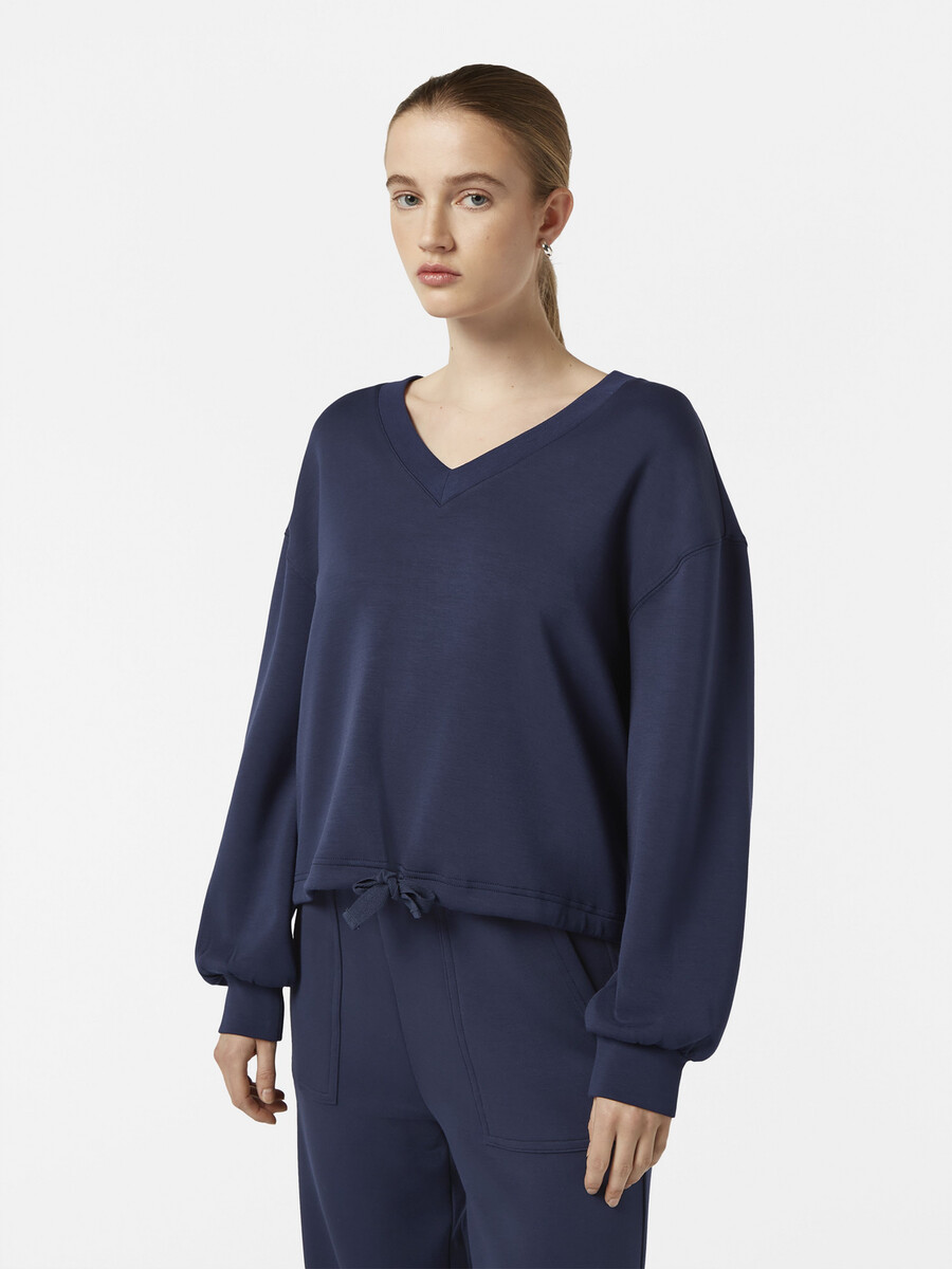 sudadera modal con cuello en v
