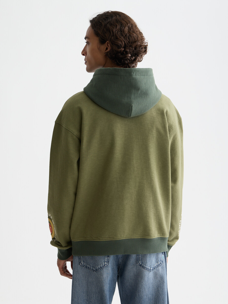 sudadera con capucha bordada de corte relajado del 40.º aniversario