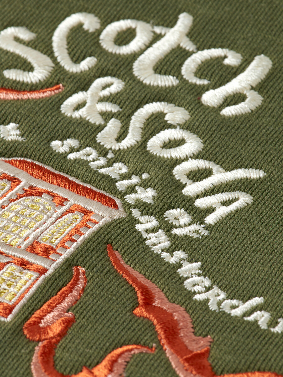 sudadera con capucha bordada de corte relajado del 40.º aniversario