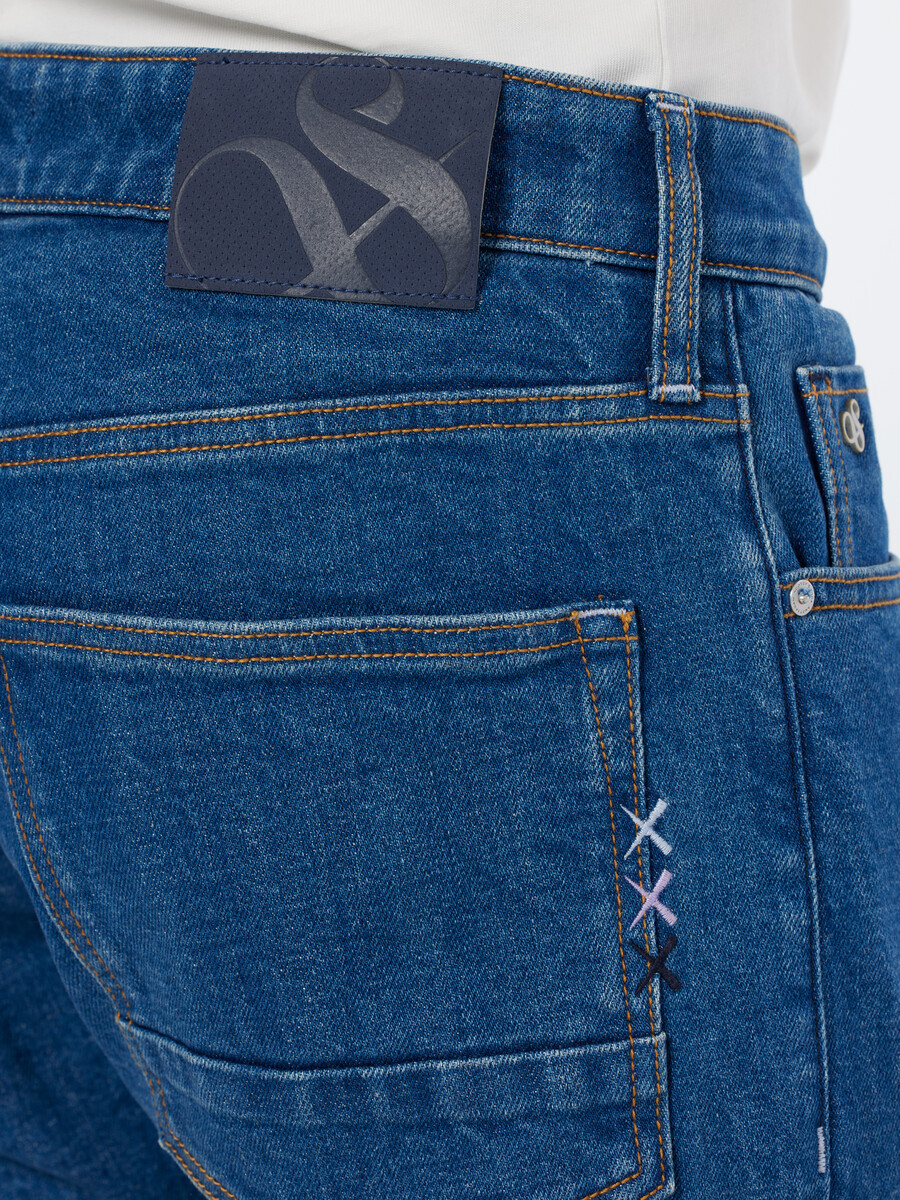 vaqueros ralston regular slim brillantes pero rotos