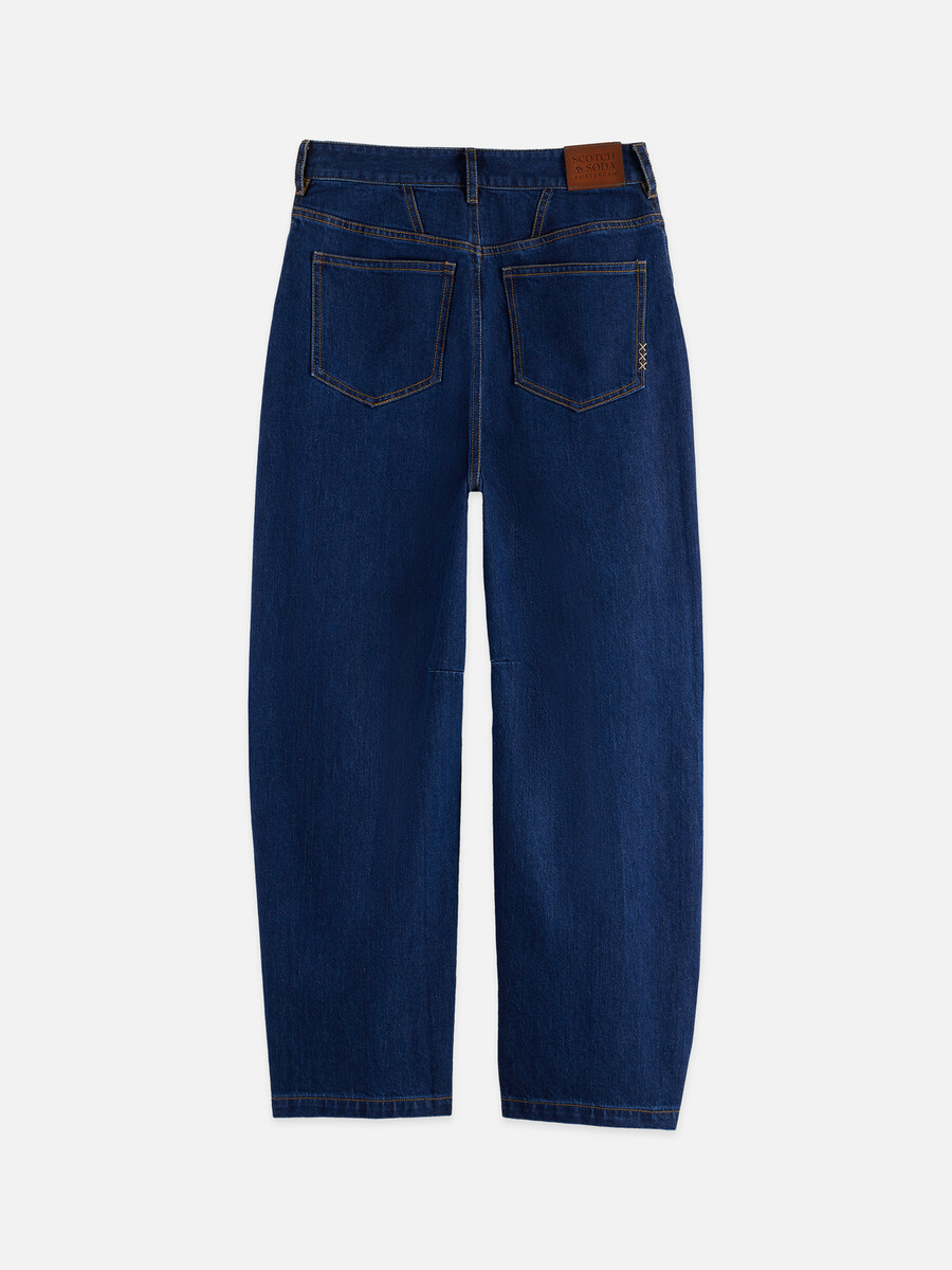 jeans de tiro alto tipo barril the loop