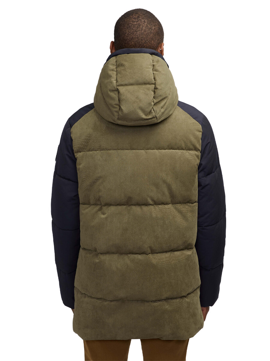 parka acolchada de técnica mixta arza