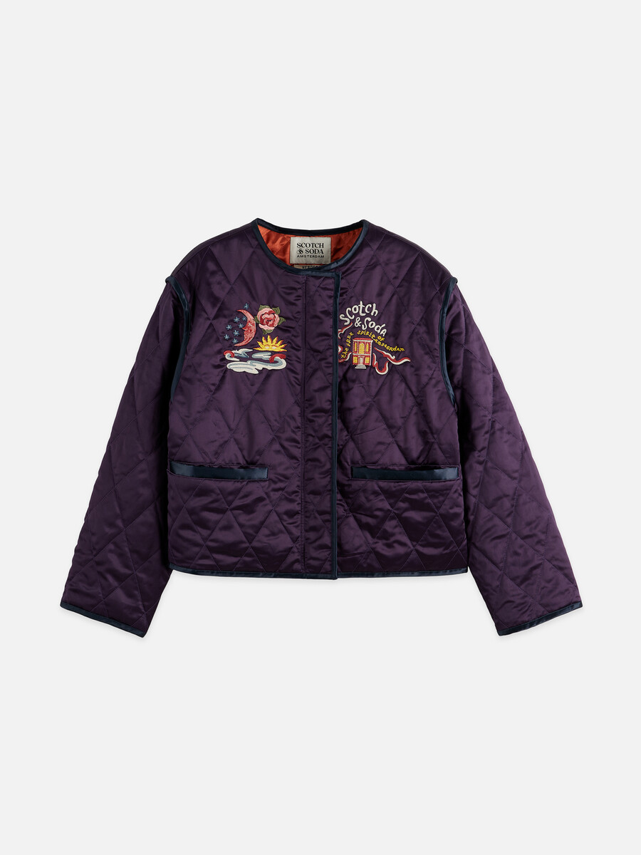 chaqueta reversible bordada de recuerdo del 40.º aniversario