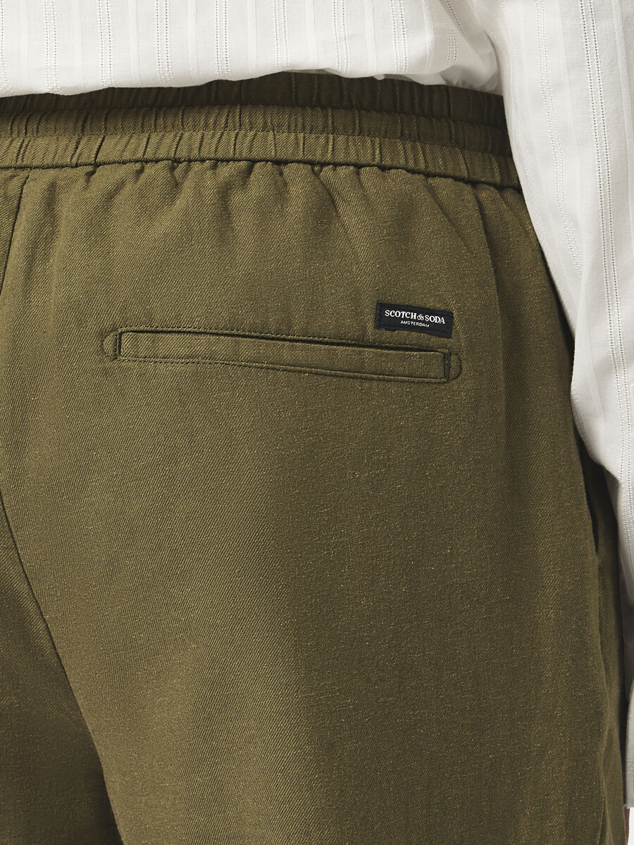 pantalón deportivo recto de lino y algodón warren