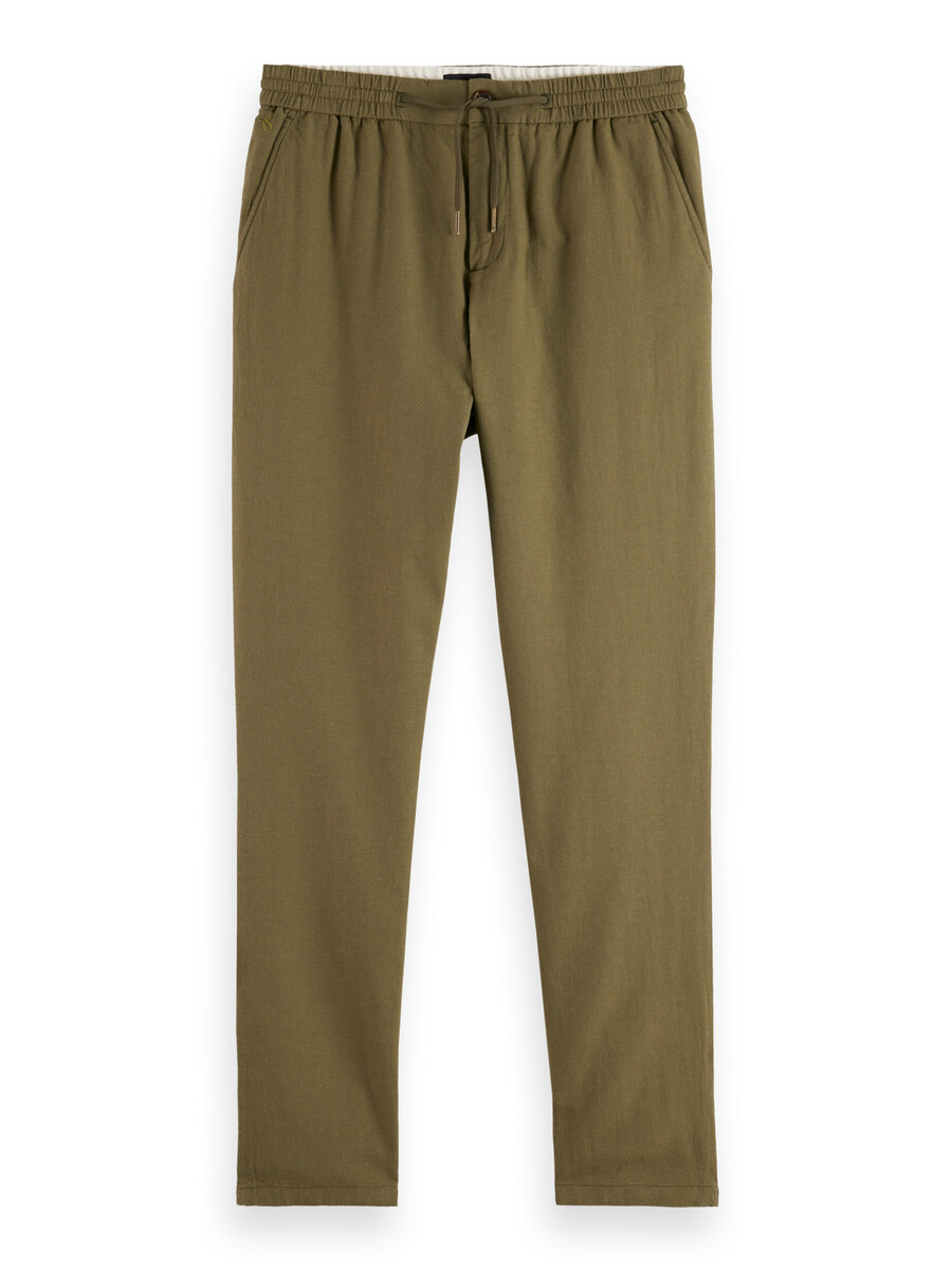 pantalón deportivo recto de lino y algodón warren