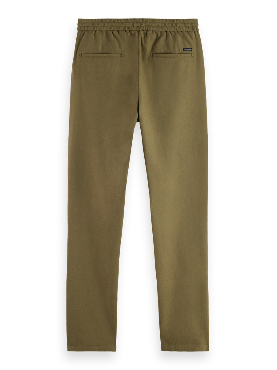 pantalón deportivo recto de lino y algodón warren