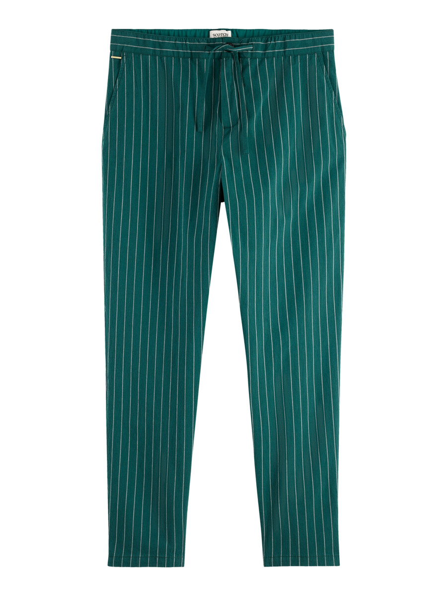 pantalón deportivo de raya diplomática de mezcla de algodón fave