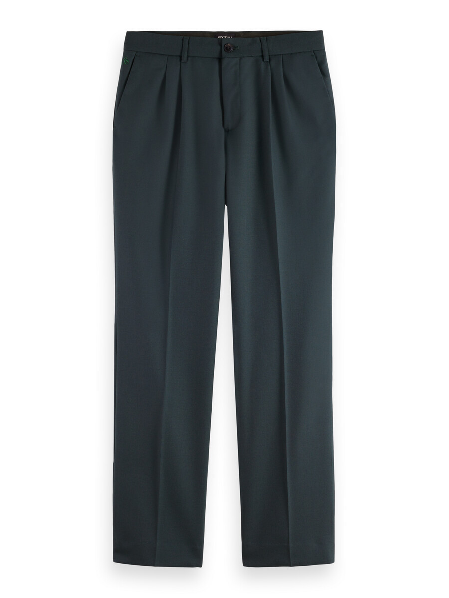 pantalón chino plisado de corte recto y relajado