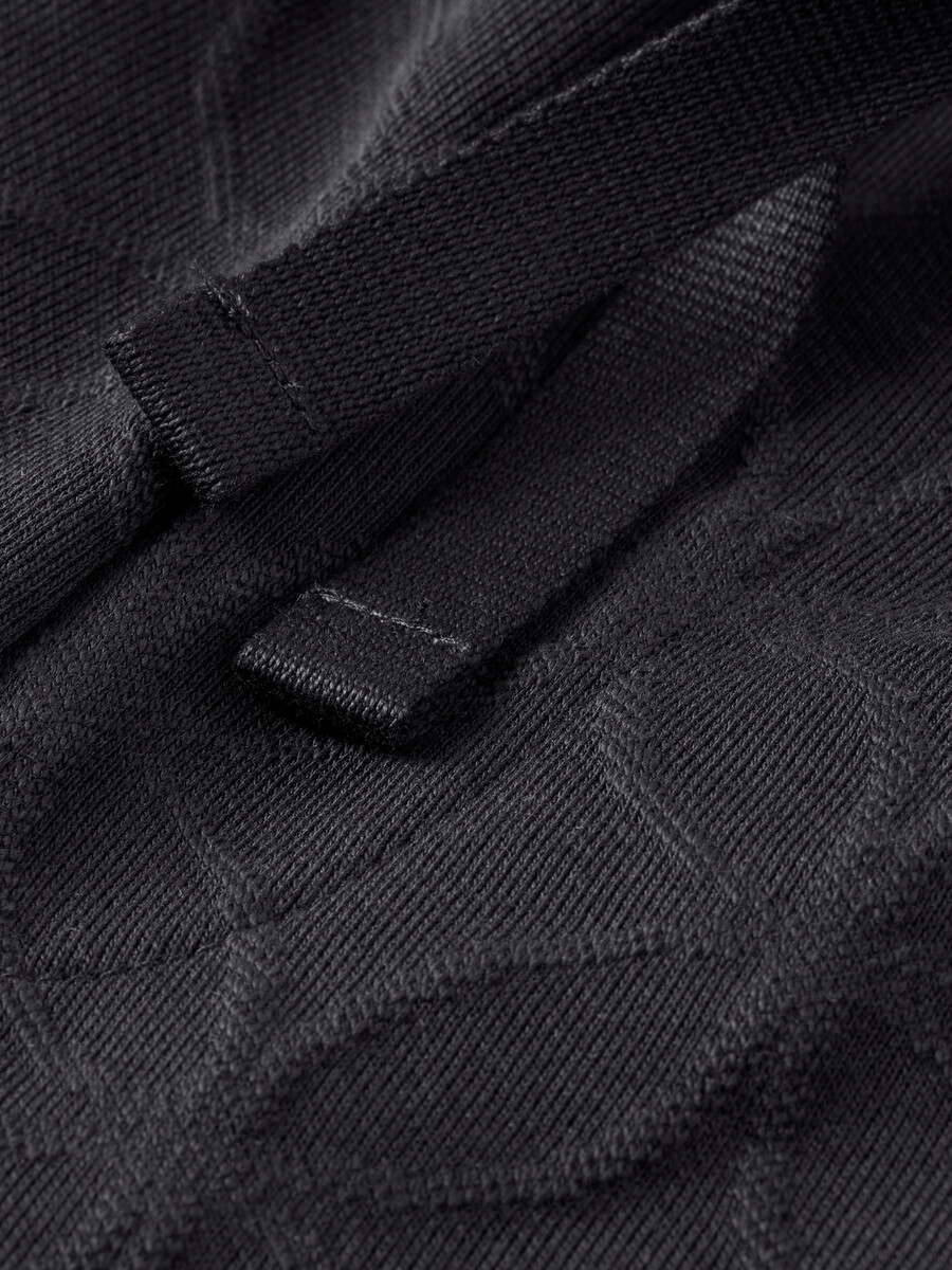 pantalón deportivo recto y relajado de felpa jacquard