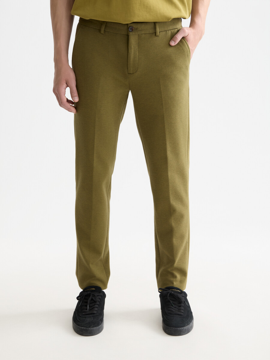 pantalón chino de jersey de mezcla de algodón a medida seasonal core mott