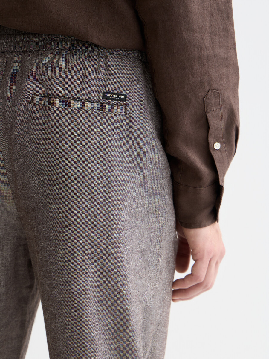 pantalón deportivo de algodón y lino warren seasonal core