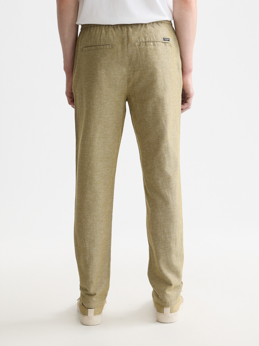 pantalón deportivo de algodón y lino warren seasonal core