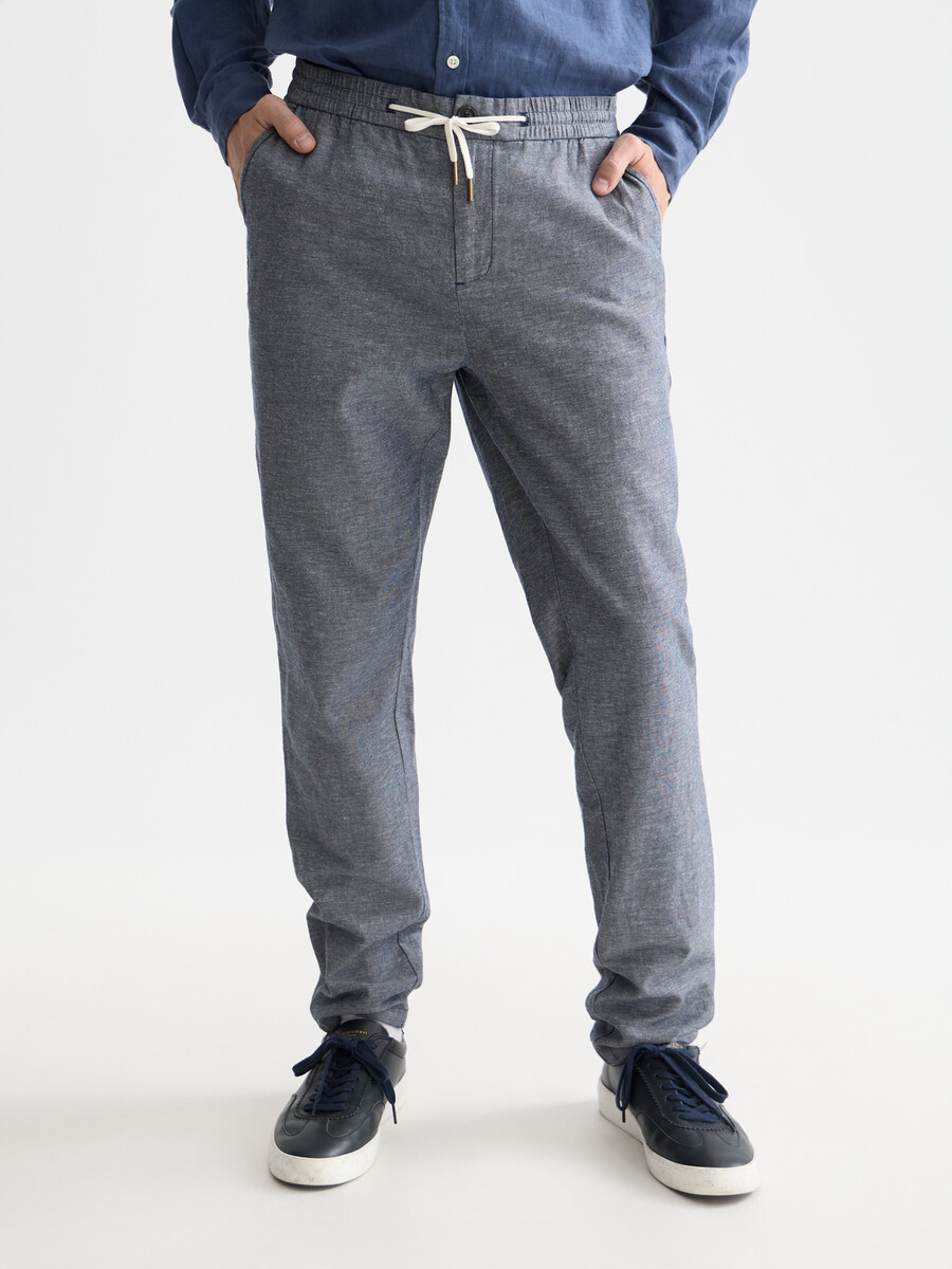 pantalón deportivo de algodón y lino warren seasonal core