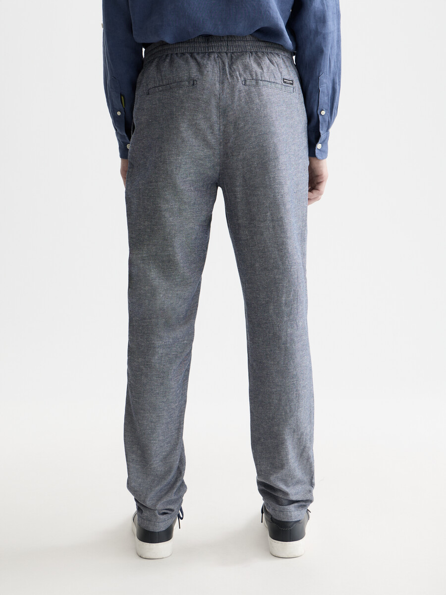 pantalón deportivo de algodón y lino warren seasonal core