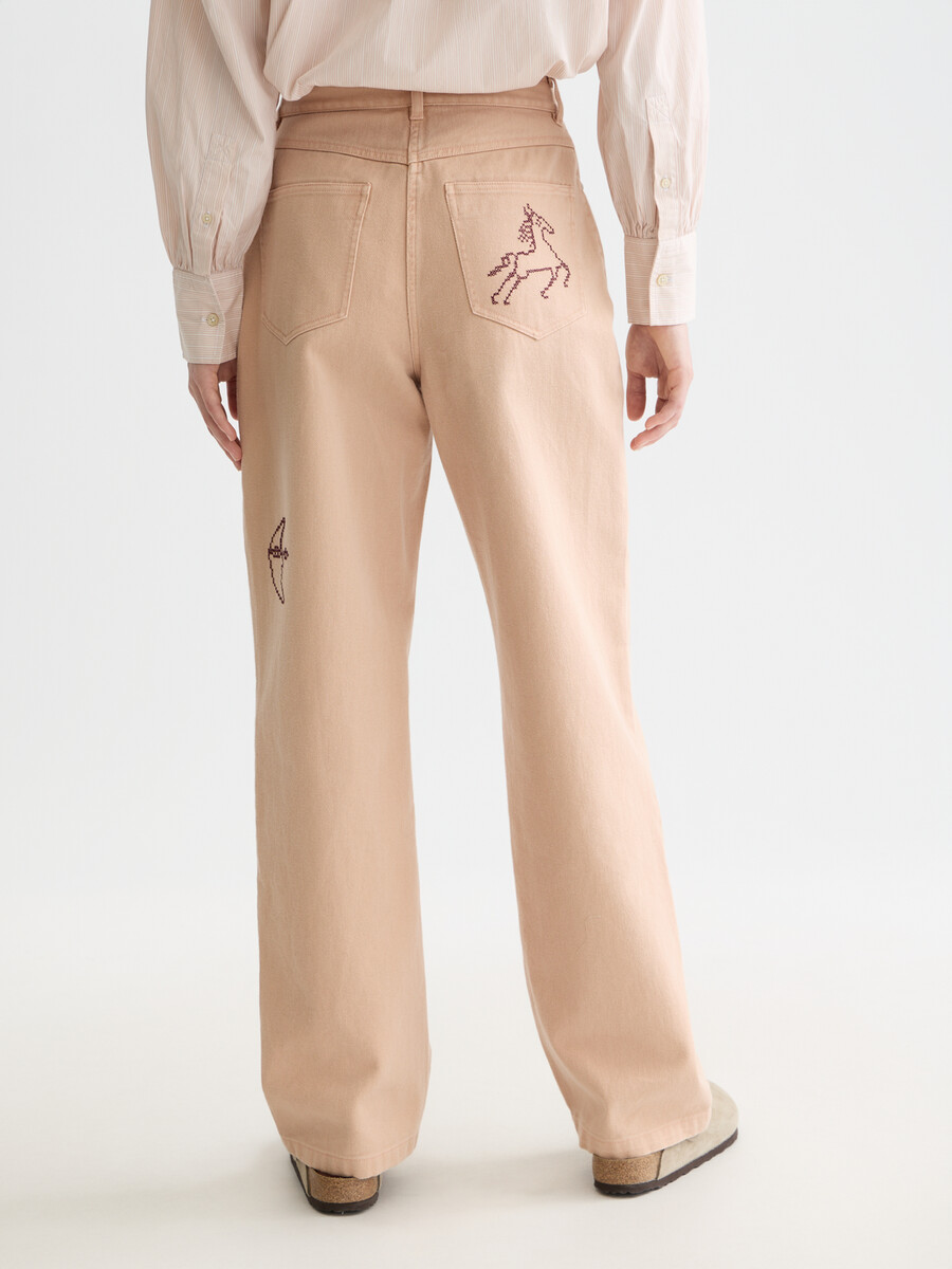 the ripple - pantalones rectos de tiro alto