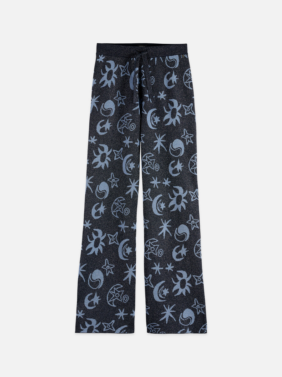 pantalones de punto jacquard