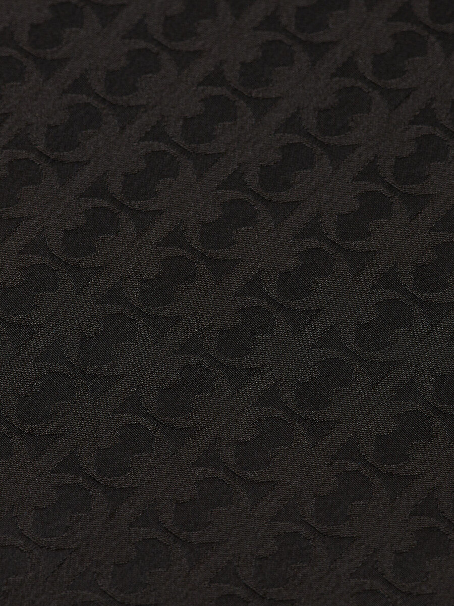 camisa de satén de corte relajado en jacquard