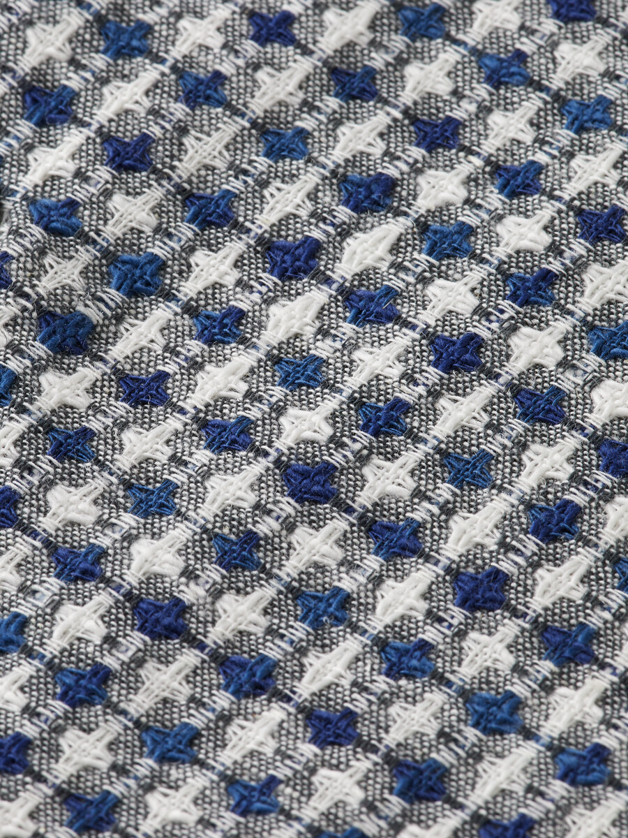 camisa de manga corta de corte relajado de jacquard