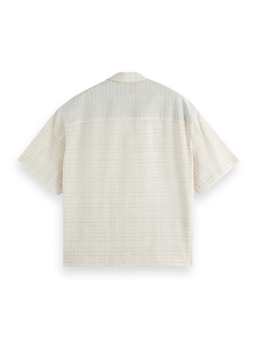 camisa de cuadros teñida en hilo de corte relajado