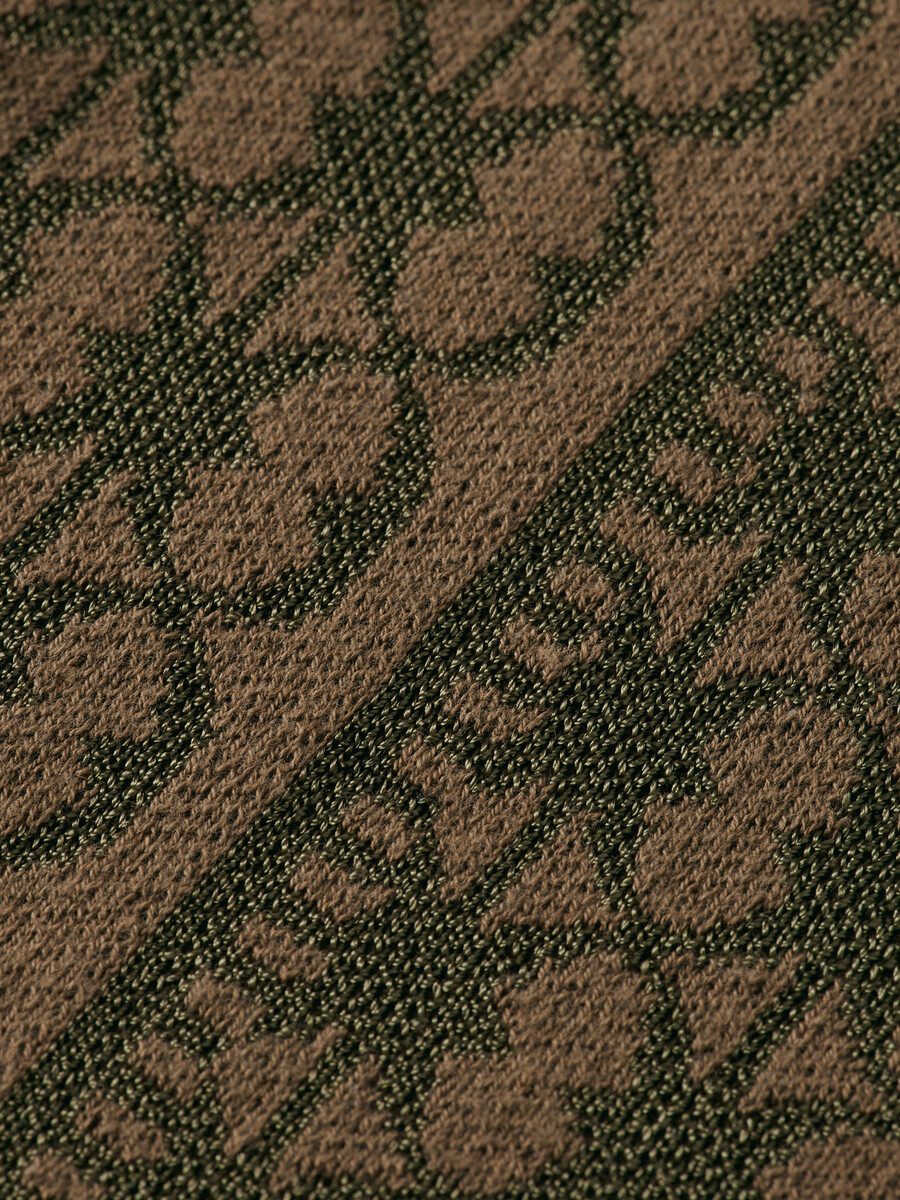 camisa de manga corta de punto jacquard