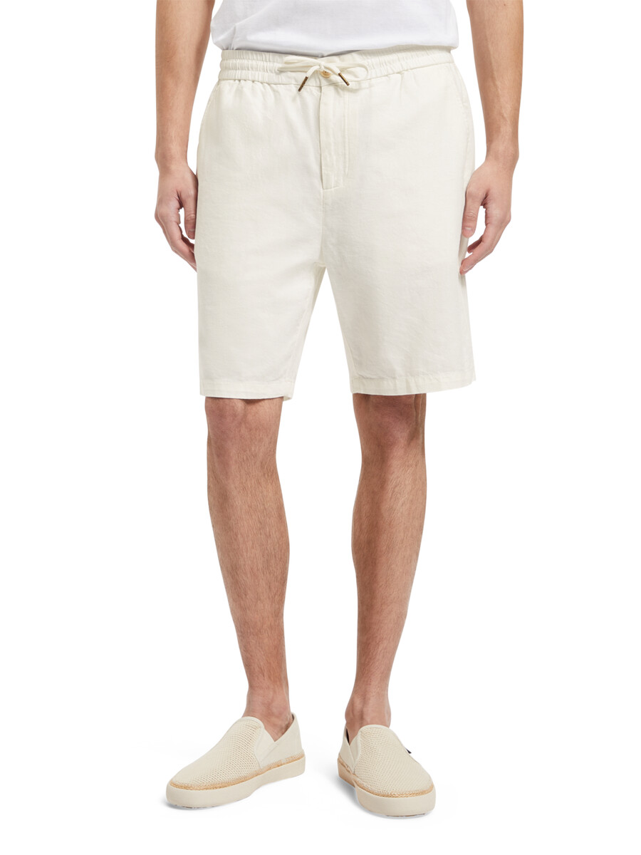 bermudas de sarga de algodón y lino favoritas