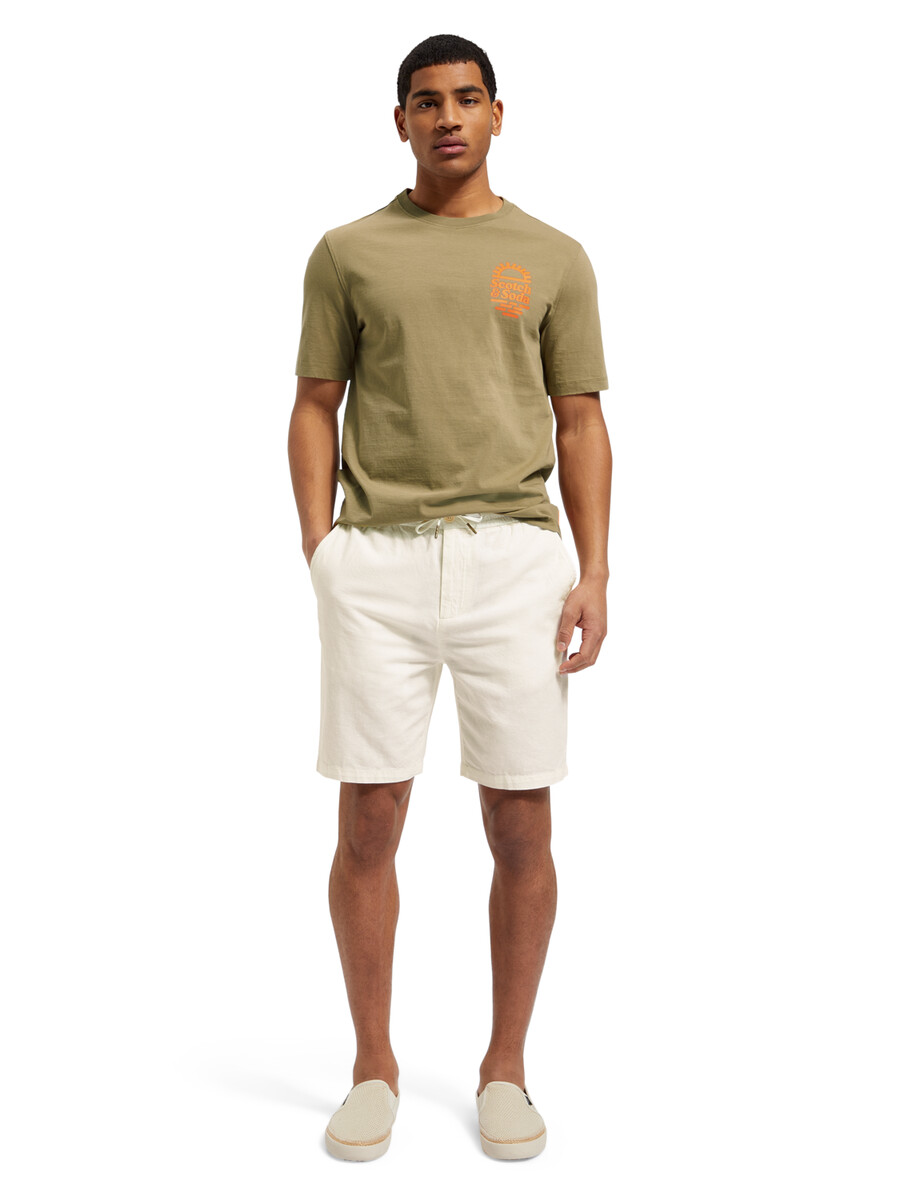 bermudas de sarga de algodón y lino favoritas