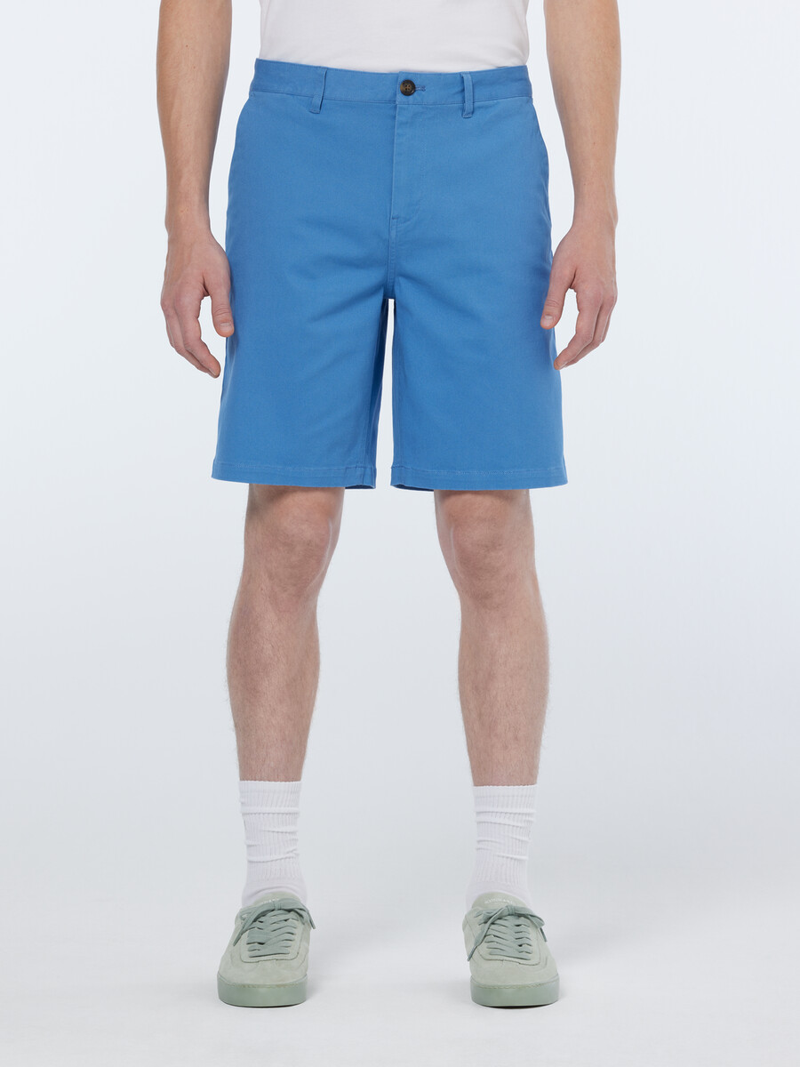pantalón corto de corte regular en mezcla de algodón lavado stuart