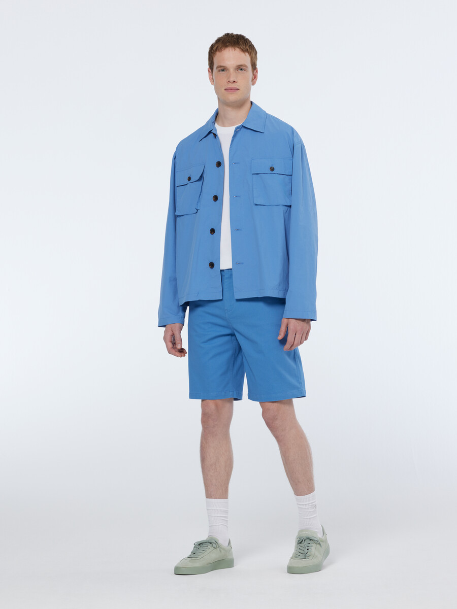 pantalón corto de corte regular en mezcla de algodón lavado stuart