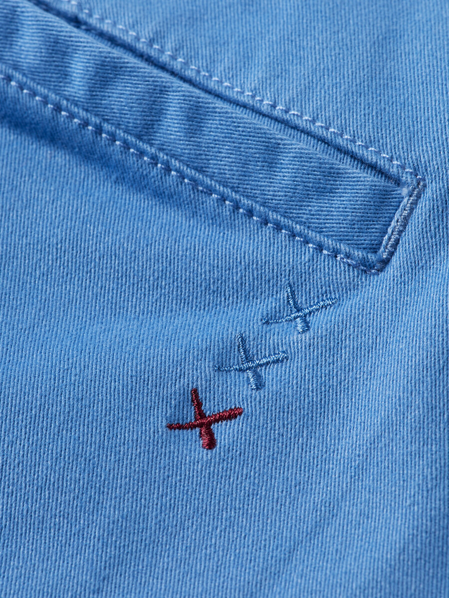 pantalón corto de corte regular en mezcla de algodón lavado stuart