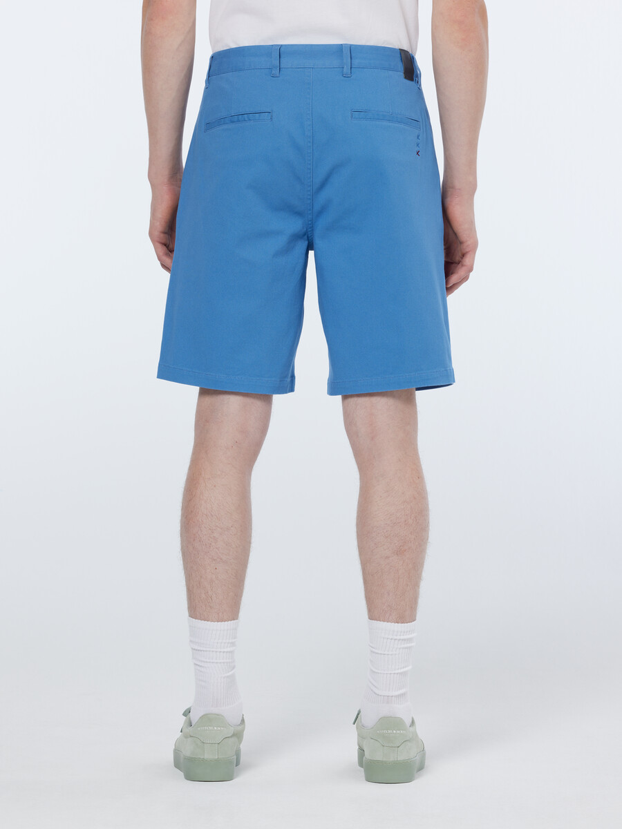 pantalón corto de corte regular en mezcla de algodón lavado stuart