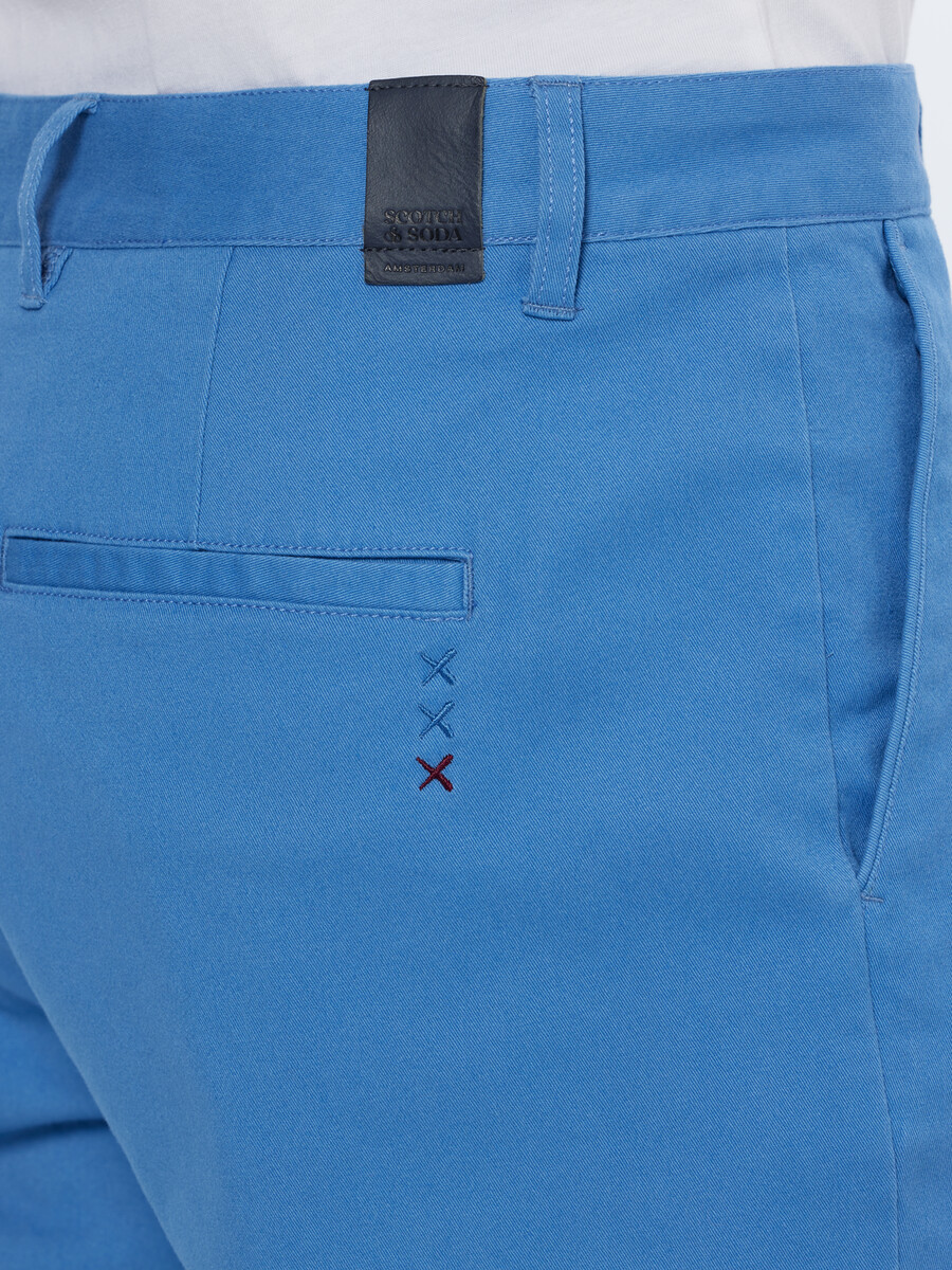 pantalón corto de corte regular en mezcla de algodón lavado stuart