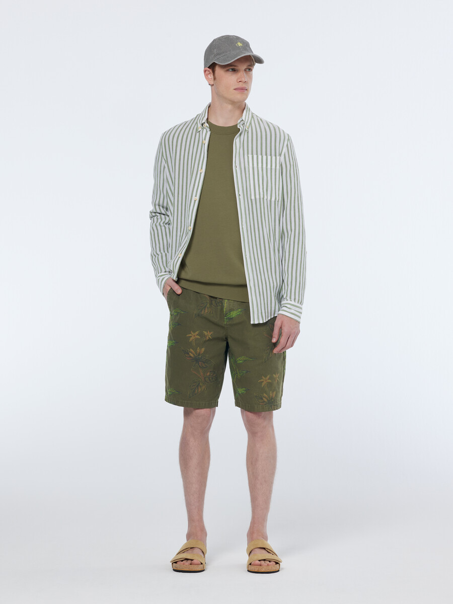pantalón corto holgado de algodón estampado