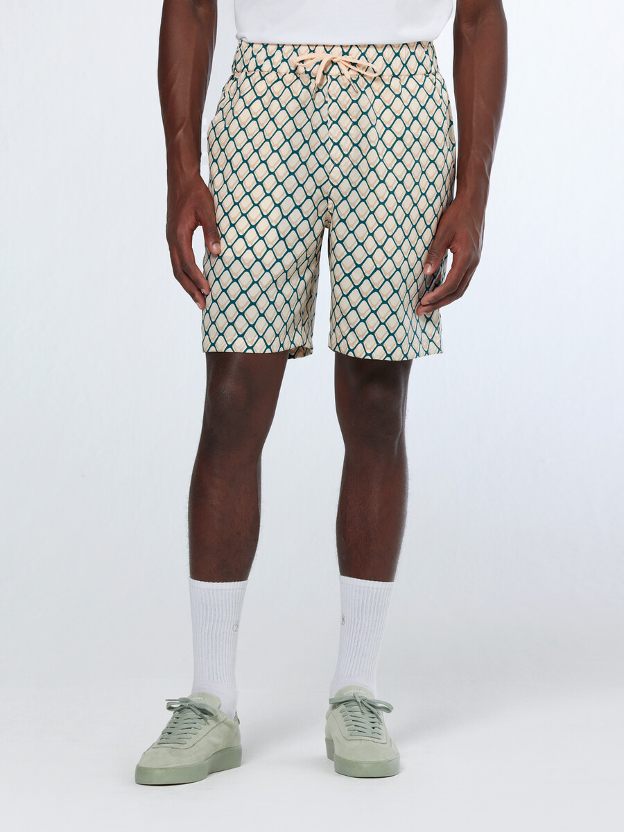 bermudas de corte relajado con estampado de tenis fave
