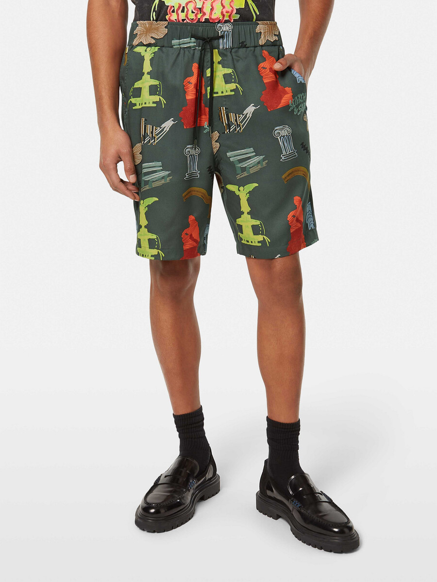 bermudas de corte relajado con estampado de fave park