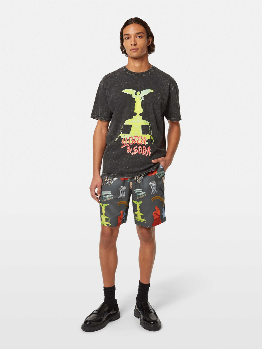 bermudas de corte relajado con estampado de fave park