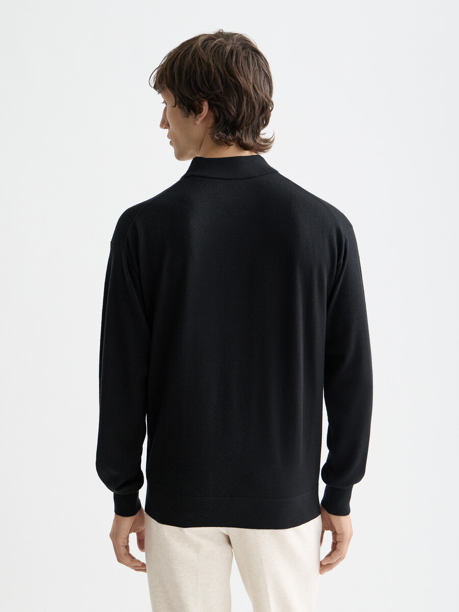 essentials — jersey de cuello alto con hombros caídos