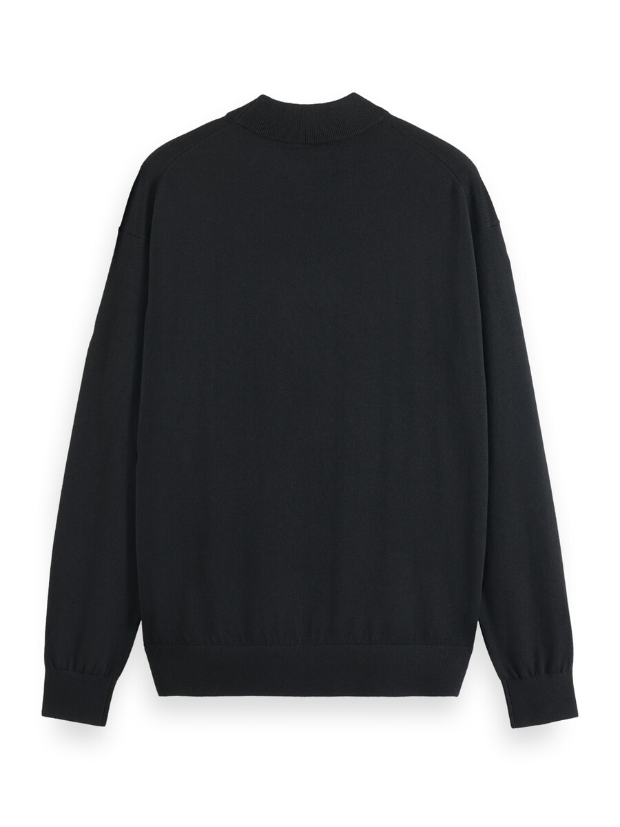 essentials — jersey de cuello alto con hombros caídos