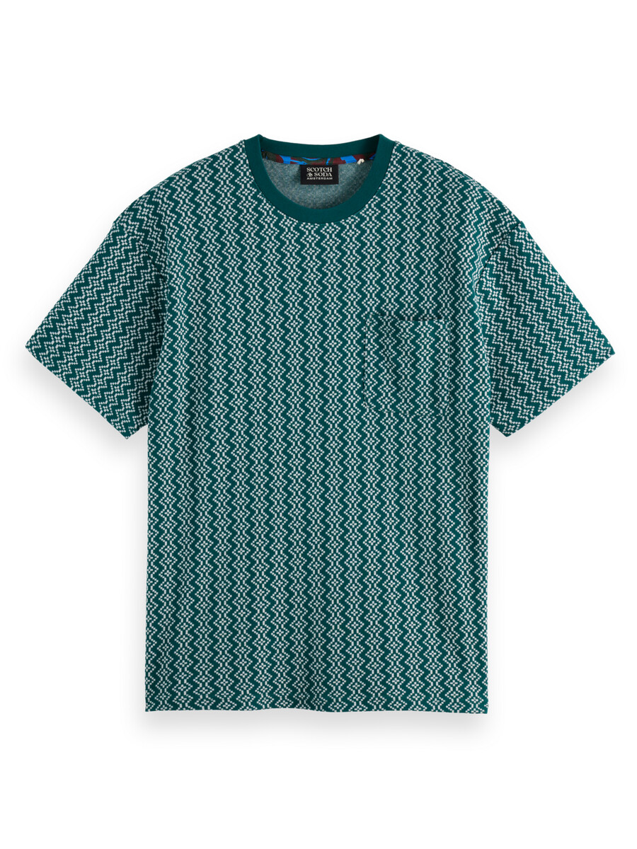 camiseta de corte relajado de jacquard