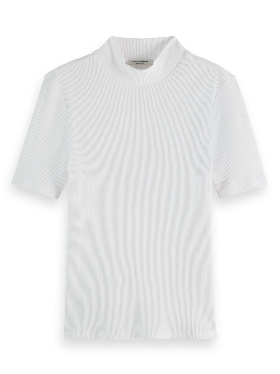 essentials — camiseta de canalé con cuello alto