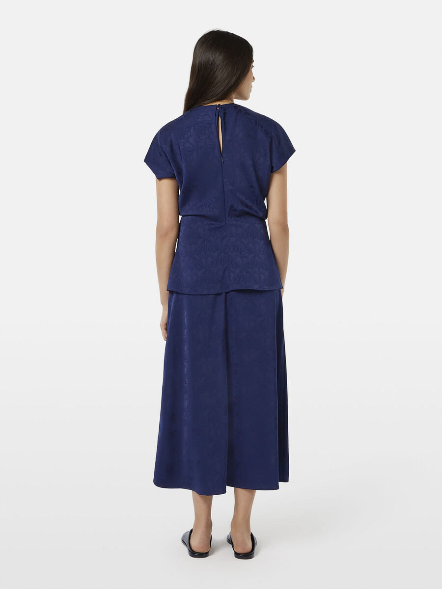 top de satén jacquard